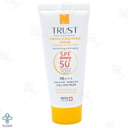 کرم ضد آفتاب SPF 50 پوست خشک و معمولی تراست - بژ روشن	