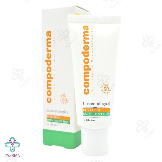 فلوئید ضد آفتاب SPF50 اولترا لایت کمپودرما مناسب پوست چرب - خیلی روشن	