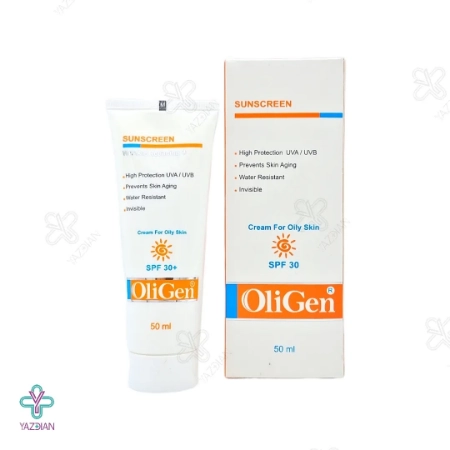 کرم ضد آفتاب ضد چروک SPF30 الی ژن مناسب پوست چرب - بی رنگ	