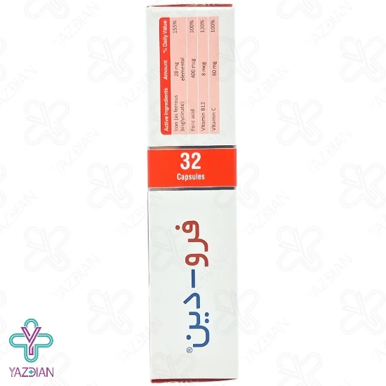 قیمت و خرید کپسول آهن فرودین آرین سلامت سینا - 32 عددی
