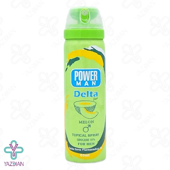 اسپری وقفه دهنده پاورمن دلتازکس با اسانس طالبی - 65 میلی لیتر	