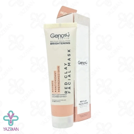 ماسک صورت وگردن خاک رس قرمز ژنو بایوتیک - 100 میلی لیتر	