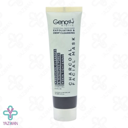 ماسک صورت و گردن زغالی ژنو بایوتیک - 100 میلی لیتر	