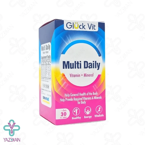 قرص مولتی دیلی ویتامین و مینرال گلوک ویت - 30 عددی