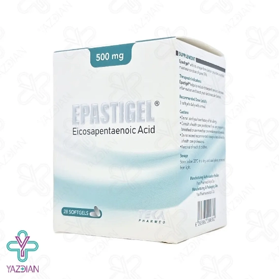 سافت ژل روغن ماهی اپاستیژل 500 میلی گرم تکافارمد - 28 عددی	