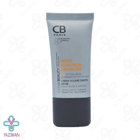 کرم ضد آفتاب SPF50 فاقد چربی سی بی پاریس – بژ طبیعی	