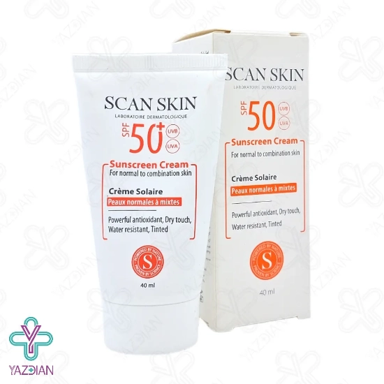 کرم ضد آفتاب SPF50 اسکن اسکین پوست نرمال تا مختلط - رنگی
