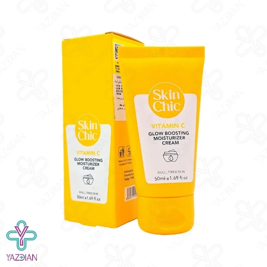 کرم مرطوب کننده و روشن کننده صورت ویتامین ث اسکین شیک - 50 میلی لیتر	