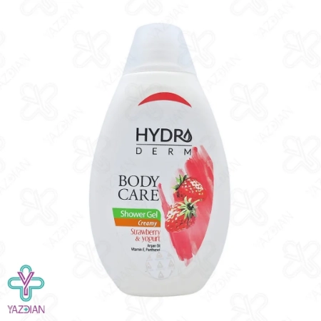 شامپو بدن کرمی ماست و توت فرنگی هیدرودرم - 500 میلی لیتر	