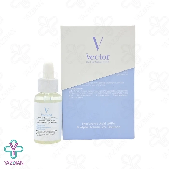 سرم هیالورونیک اسید 2.5% و آلفا آربوتین 2% وکتور - 30 میلی لیتر	