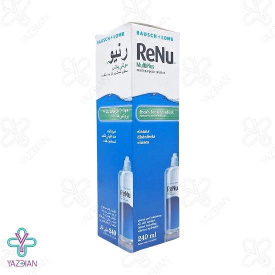 محلول شست و شوی لنز رنیو مدل Multiplus - حجم 240 میلی لیتر	