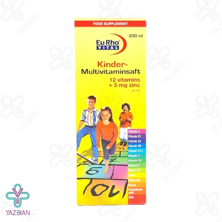 شربت مولتی ویتامین زینک کیندر یوروویتال - 200 میلی لیتر	