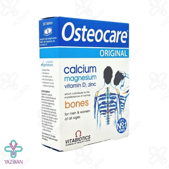 قرص کلسیم منیزیم زینک استئوکر ویتابیوتیکس - 30 عددی	