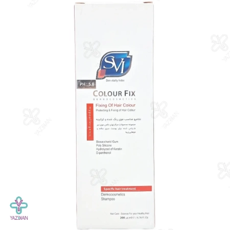 شامپو کالر فیکس اس وی آی مناسب موهای رنگ شده و کراتینه - 200 میلی لیتر		
