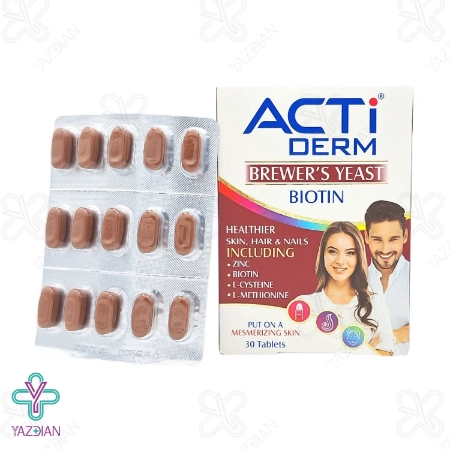 قرص تقویت پوست مو و ناخن اکتی درم ابیان دارو - 30 عددی	