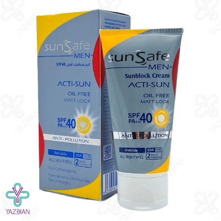 کرم ضد آفتاب آقایان SPF 40 سان سیف - بی رنگ	