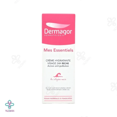 کرم مرطوب کننده مغذی 24 ساعته ریچ درماگور - 40 میلی لیتر	