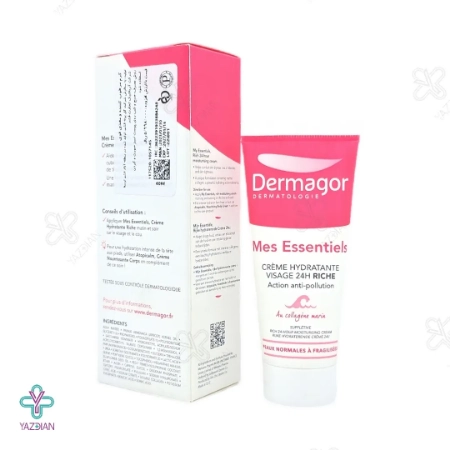 کرم مرطوب کننده مغذی 24 ساعته ریچ درماگور - 40 میلی لیتر	