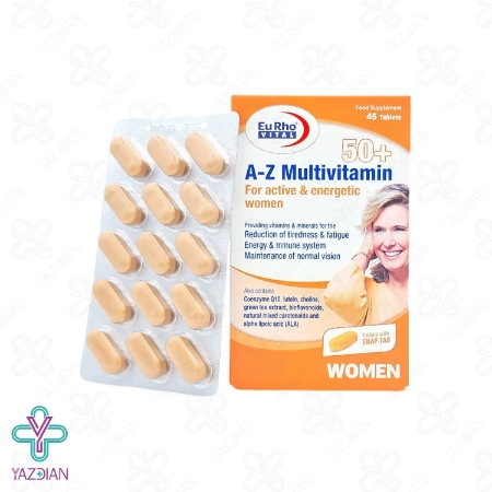 قرص مولتی ویتامین بانوان بالای 50 سال یوروویتال - 45 عددی	