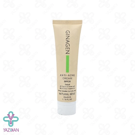 کرم آنتی آکنه و ضد جوش SPF 20 ژیناژن - بژ طبیعی	