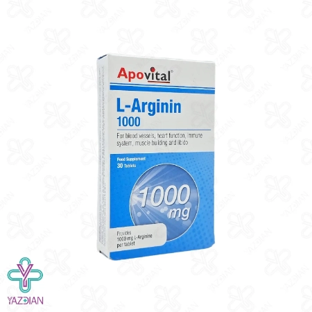 قرص ال آرژنین 1000 میلی گرم آپوویتال - 30 عددی	