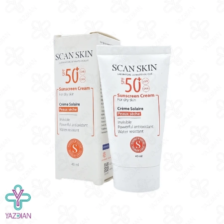 کرم ضد آفتاب SPF50 پوست خشک اسکن اسکین – بی رنگ	