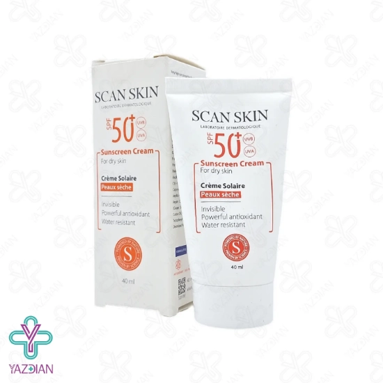 کرم ضد آفتاب SPF50 پوست خشک اسکن اسکین – بی رنگ	