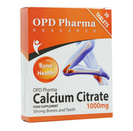 قرص کلسیم سیترات 1000 او پی دی فارما - 30 عددی