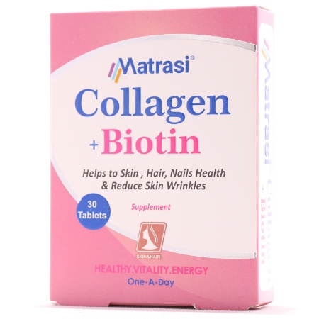 تصویر  قرص تقویت پوست و مو کلاژن بیوتین ماتراسی - 30 عددی
