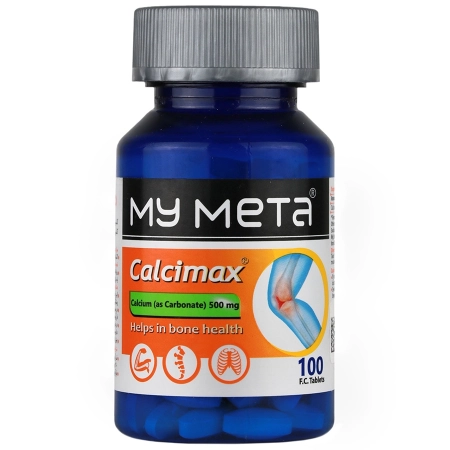 تصویر  قرص مفاصل کلسیم کربنات 500 مای متا ( تهران شیمی ) - 100 عددی