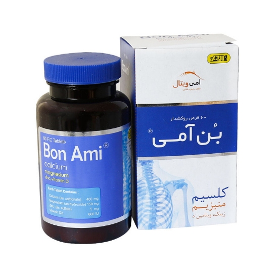 تصویر  قرص کلسیم منیزیم زینک د3 بن آمی امی ویتال - 60 عددی