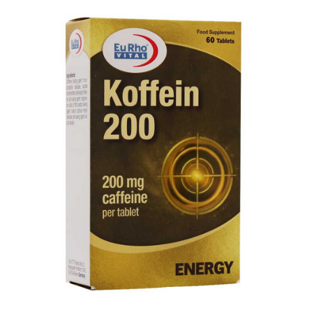 قرص کافئین 200 میلی گرم یوروویتال - 60 عددی