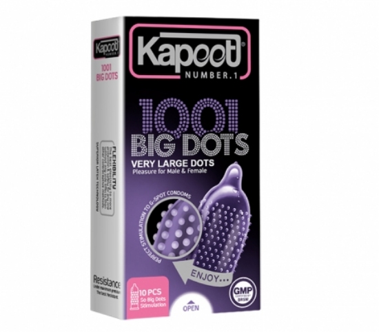 تصویر  کاندوم خاردرشت 1001 کاپوت - 10 عددی