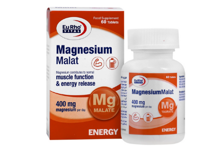 قرص منیزیم مالات 400 میلی گرم یوروویتال - 60 عددی
