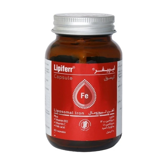 تصویر  کپسول آهن لیپوزومال لپیپفر کیمیا کالای رازی - 60 عددی 