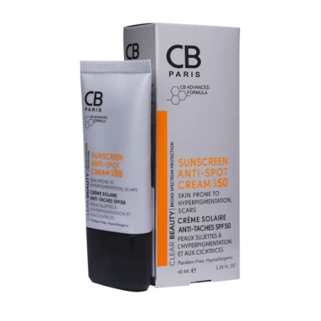 تصویر  کرم ضد آفتاب ضد لک SPF50 سی بی پاریس مناسب انواع پوست - بی رنگ