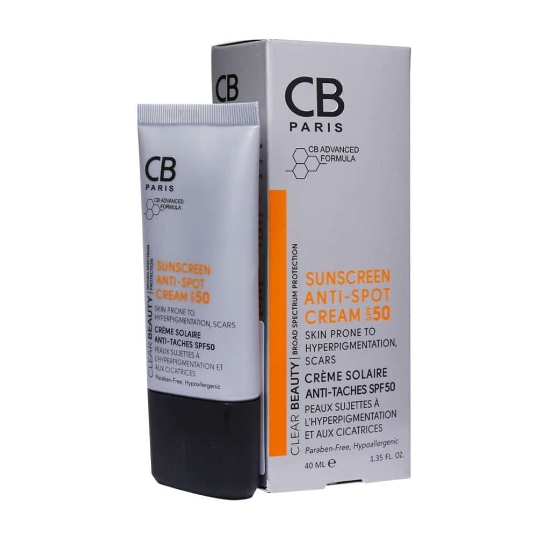 تصویر  کرم ضد آفتاب ضد لک SPF50 سی بی پاریس مناسب انواع پوست - بی رنگ