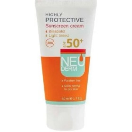 تصویر  کرم ضد آفتاب SPF50 پوست خشک نئودرم - بژ روشن
