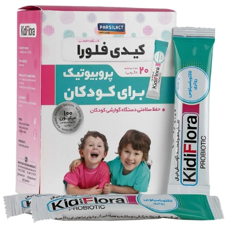 تصویر  ساشه پروبیوتیک کیدی فلورا پارسی لاکت - 20 عددی