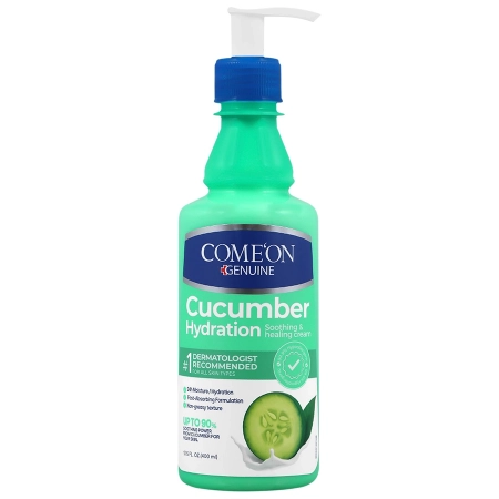 تصویر  کرم مرطوب کننده پوست خشک عصاره خیار پمپی کامان - 400 میلی لیتر