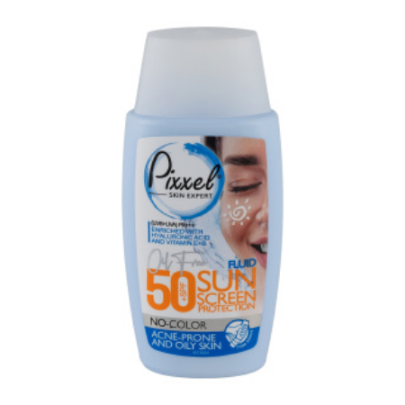 کرم ضد آفتاب SPF50 پوست چرب و جوش دار پیکسل - بی رنگ