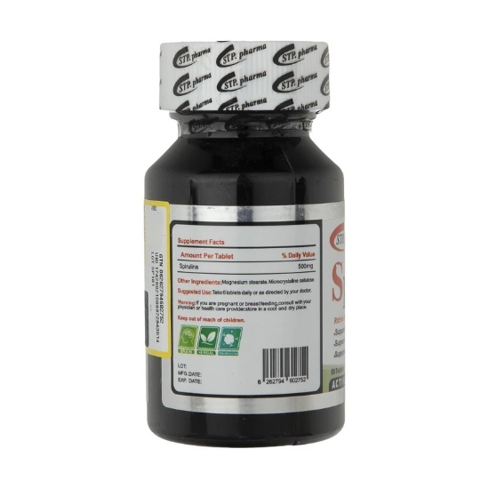 تصویر  قرص جلبک دریایی اسپیرولینا اس تی پی فارما - 60 عددی