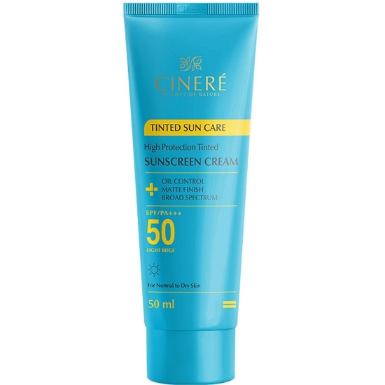 تصویر  کرم ضد آفتاب SPF50 پوست خشک و معمولی سینره - بژ روشن