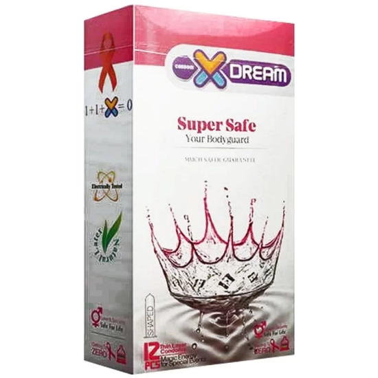 تصویر  کاندوم بسیار ایمن مدل Super Safe ایکس دریم - 12 عددی