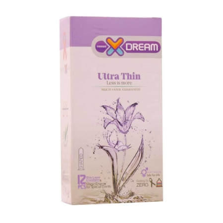 تصویر  کاندوم بسیار نازک مدل Ultra Thin ایکس دریم - 12 عددی