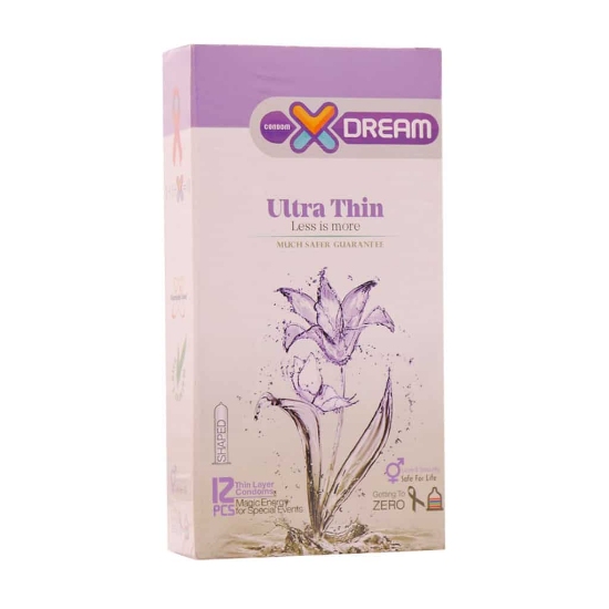 تصویر  کاندوم بسیار نازک مدل Ultra Thin ایکس دریم - 12 عددی