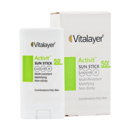 تصویر  ضد آفتاب استیکی SPF50 پوست چرب اکتی ویت ویتالیر - بی رنگ