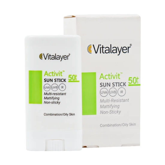 تصویر  ضد آفتاب استیکی SPF50 پوست چرب اکتی ویت ویتالیر - بی رنگ