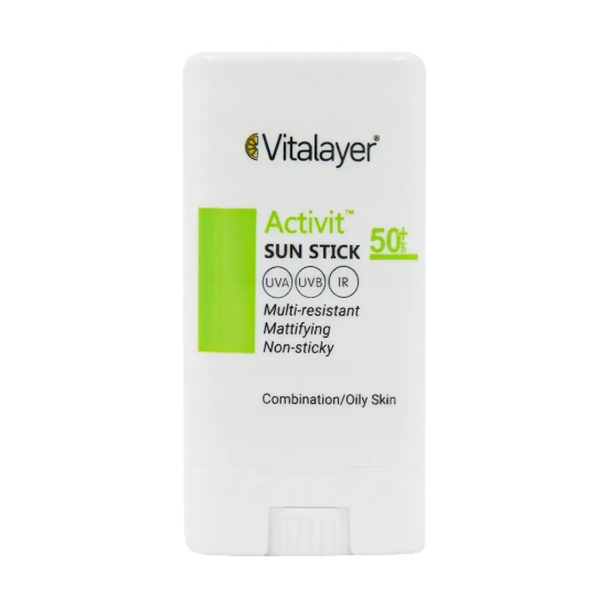 تصویر  ضد آفتاب استیکی SPF50 پوست چرب اکتی ویت ویتالیر - بی رنگ