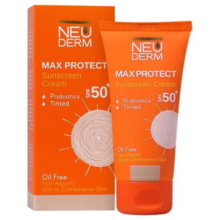 تصویر  کرم ضد آفتاب SPF50 پوست چرب مکس پروتکت نئودرم - رنگی